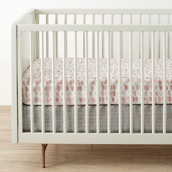 NWT west elm x pbk Metallic Crib Skirt West Elm x Pottery Barn Kids Crib Skirt - Picture 9 of 9